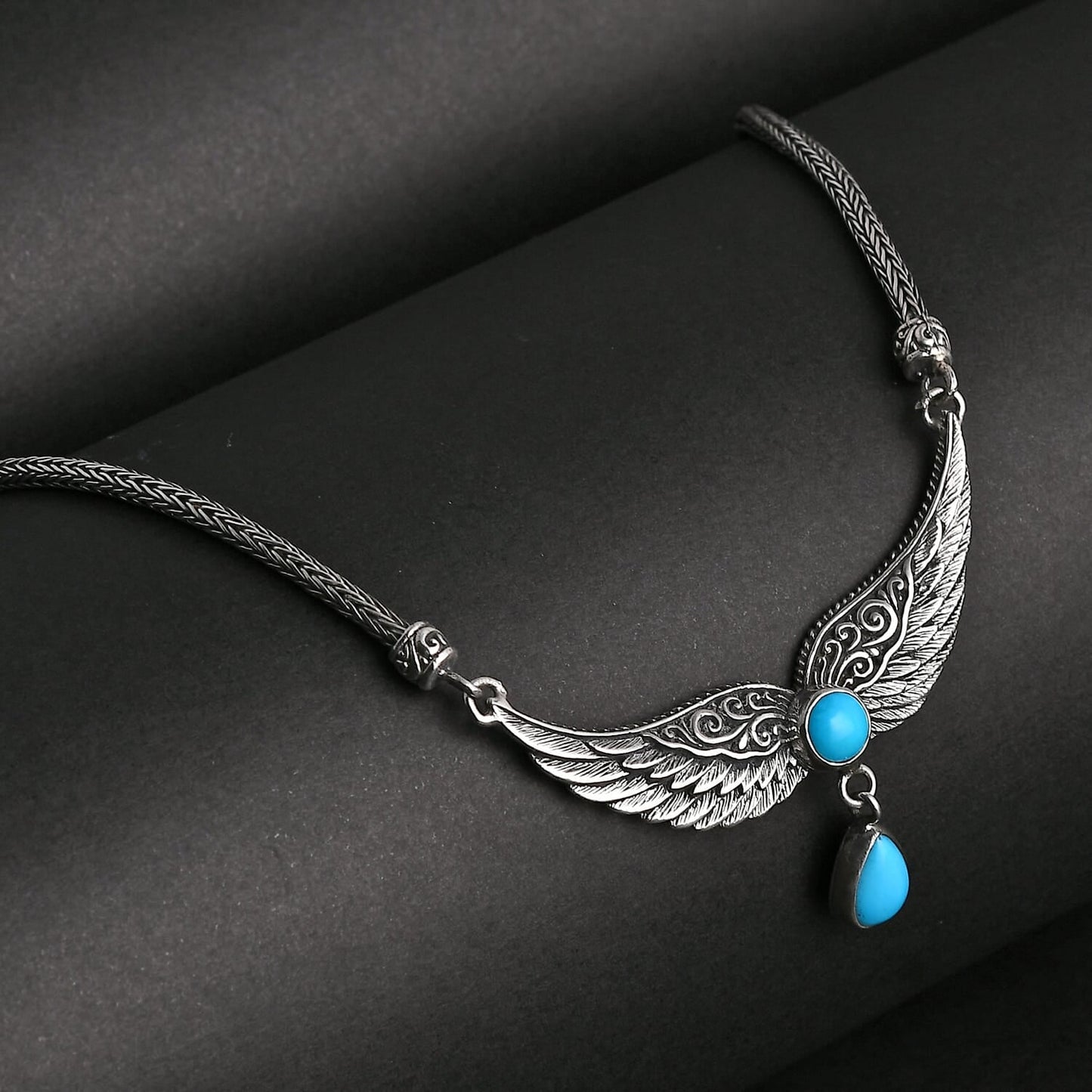 Balinese Silver Sleeping Beauty Turquoise Necklace – A Statement of Strength & Grace