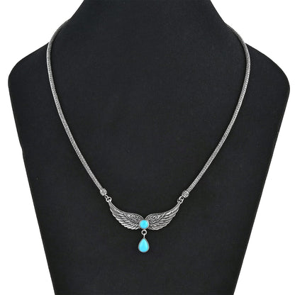 Balinese Silver Sleeping Beauty Turquoise Necklace – A Statement of Strength & Grace