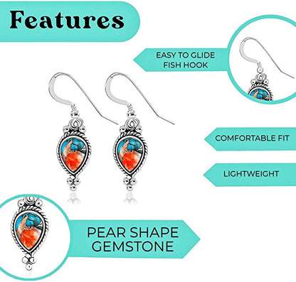 Turquoise Solitaire Earrings in Sterling Silver – Timeless Energy & Beauty