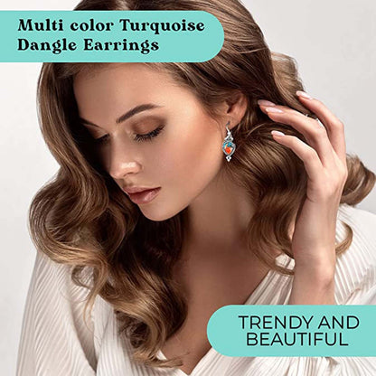 Turquoise Solitaire Earrings in Sterling Silver – Timeless Energy & Beauty