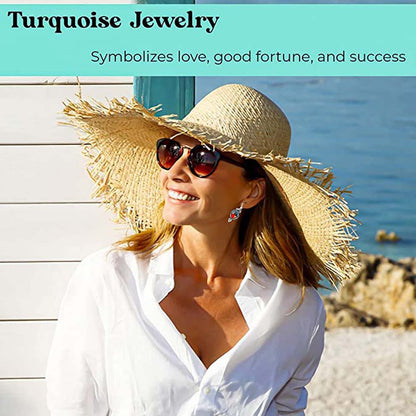 Turquoise Solitaire Earrings in Sterling Silver – Timeless Energy & Beauty