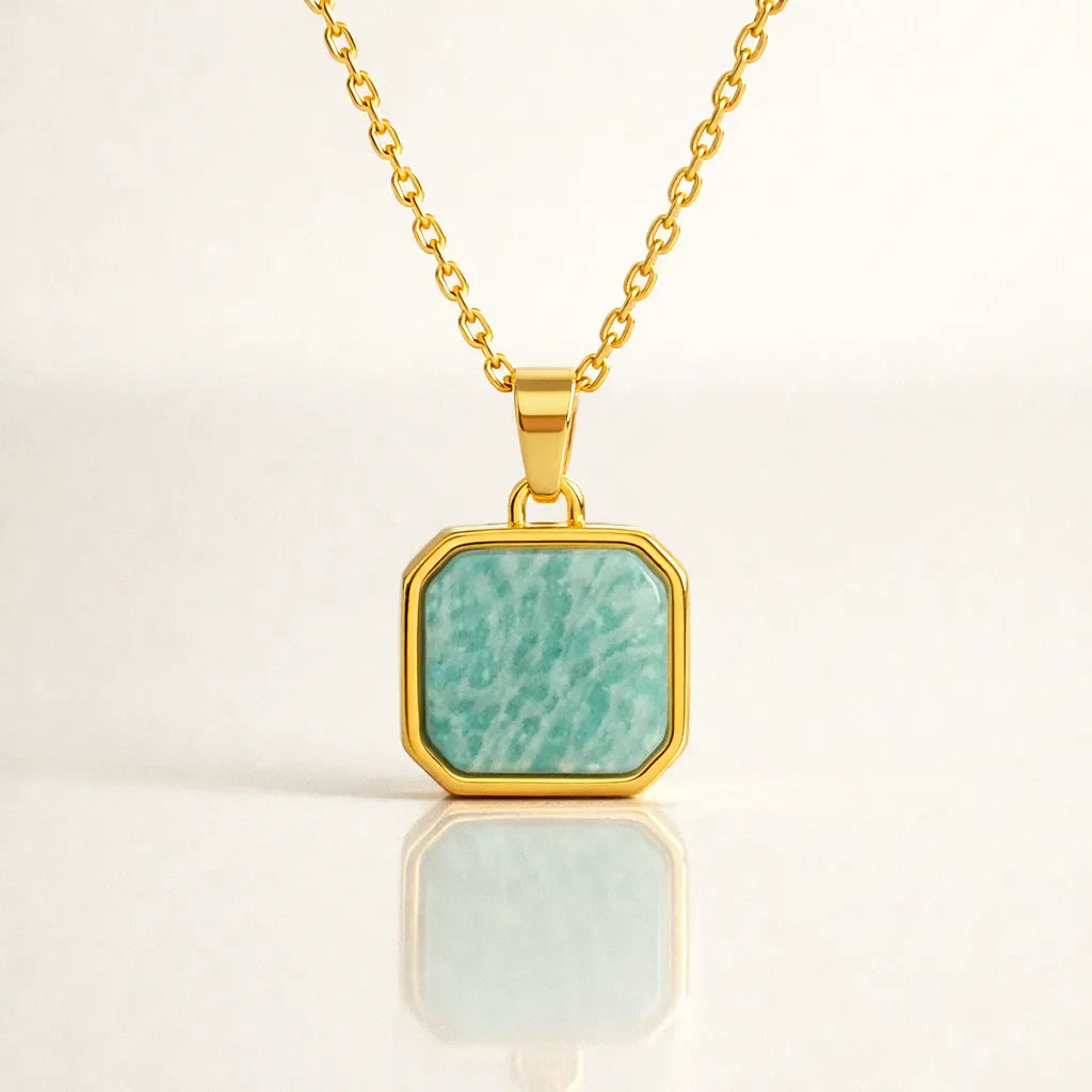 Elegant Amazonite Pendant Necklace — Balance Your Energy with Natural Beauty