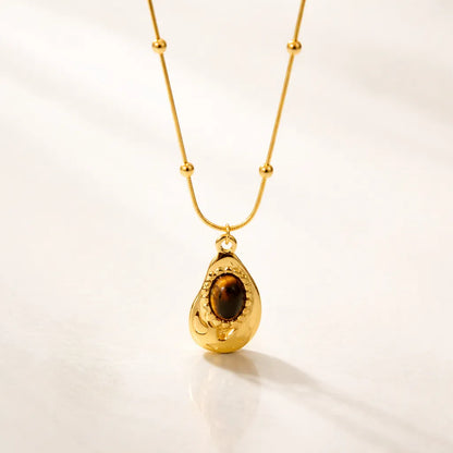 Tiger's Eye Gold-Plated Pendant Necklace — Grounding & Empowering Energy