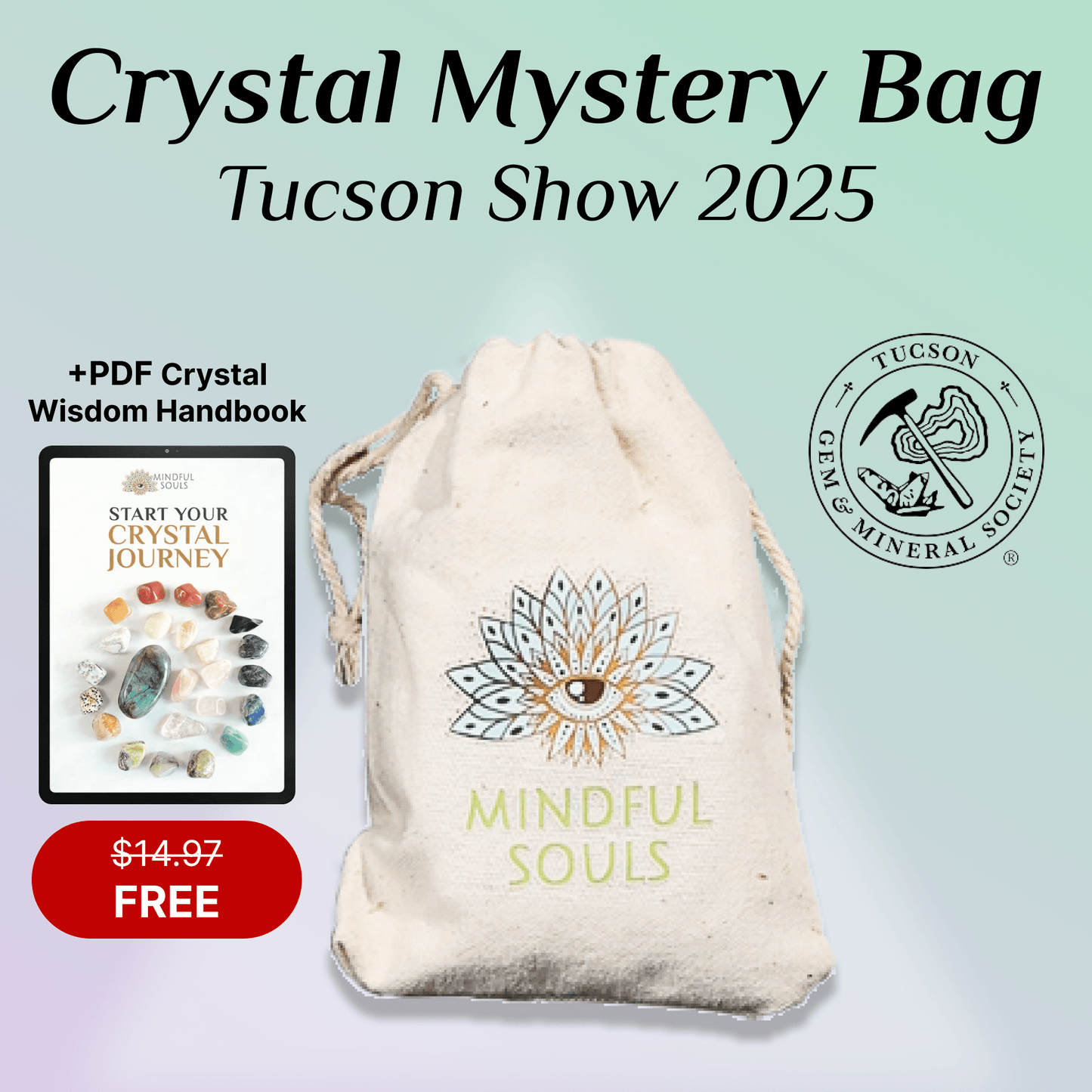 Crystal Mystery Bag – Tucson Gem Show 2025 Edition + FREE Crystal Wisdom Handbook