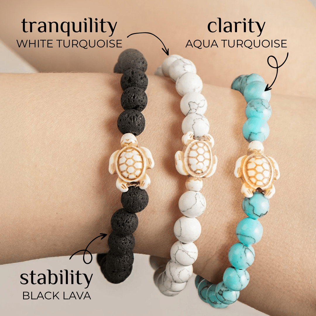 Turquoise Handmade Sea Turtle Couple Bracelet