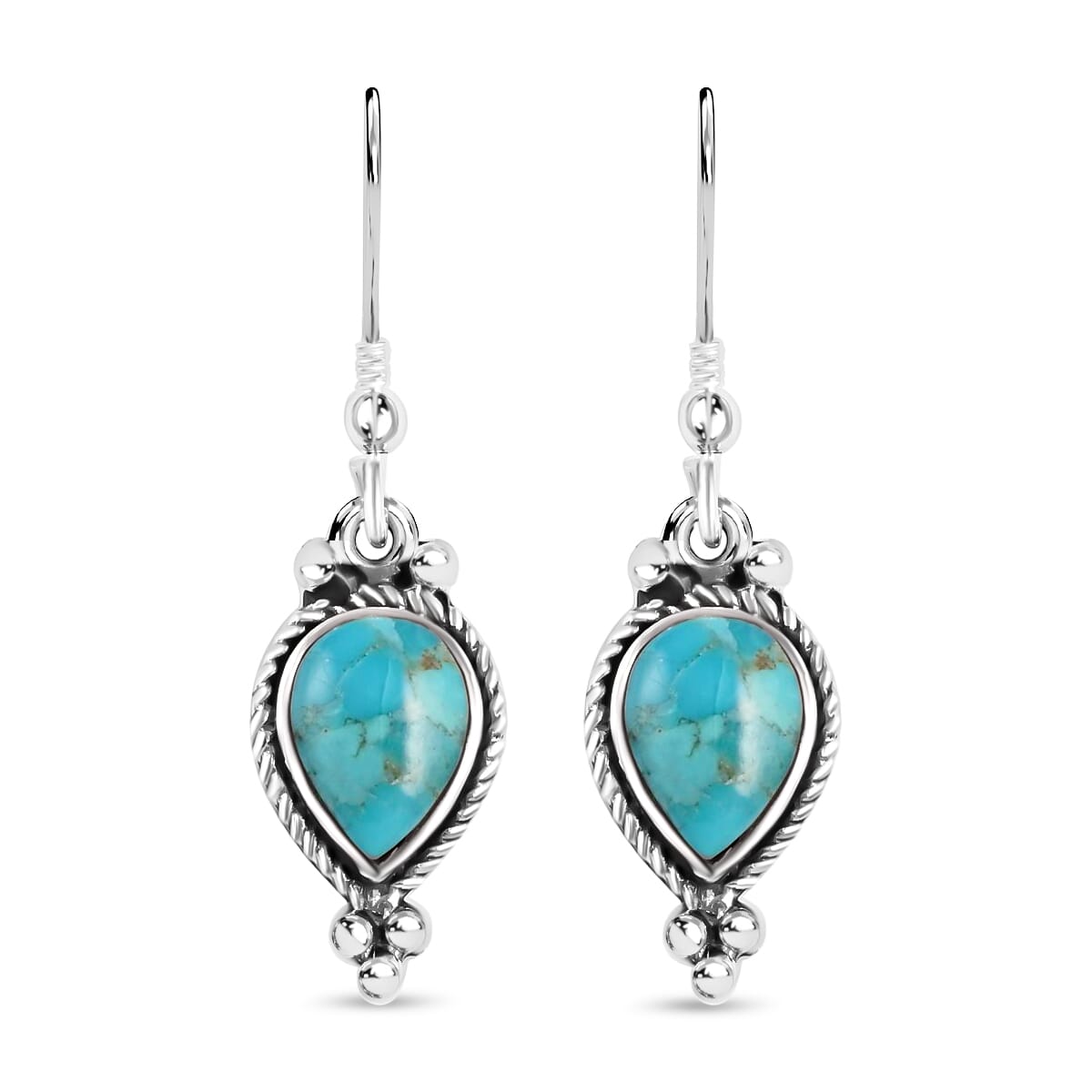 Turquoise Solitaire Earrings in Sterling Silver – Timeless Energy & Beauty