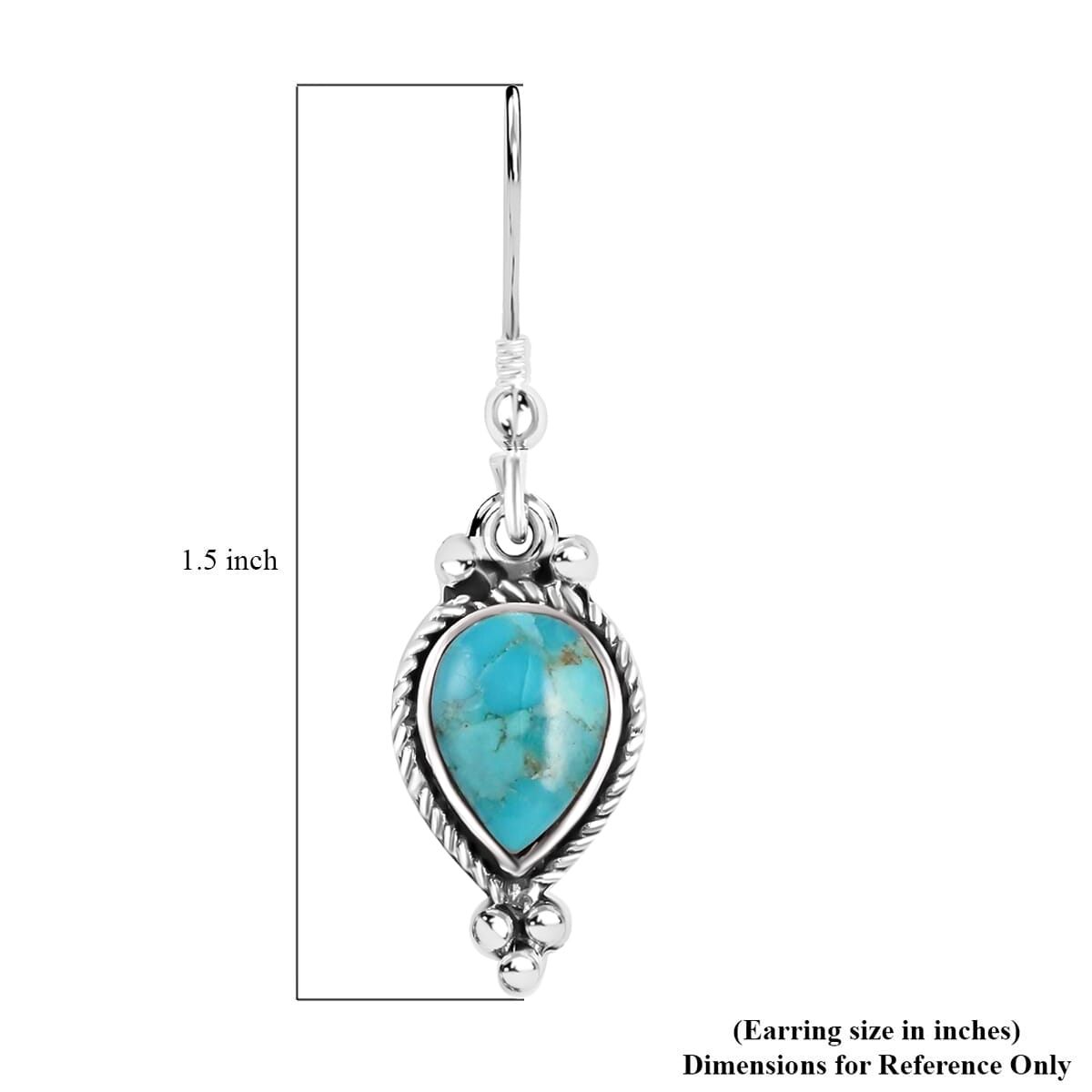 Turquoise Solitaire Earrings in Sterling Silver – Timeless Energy & Beauty