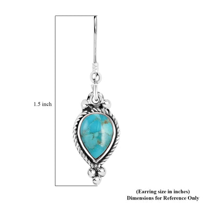 Turquoise Solitaire Earrings in Sterling Silver – Timeless Energy & Beauty