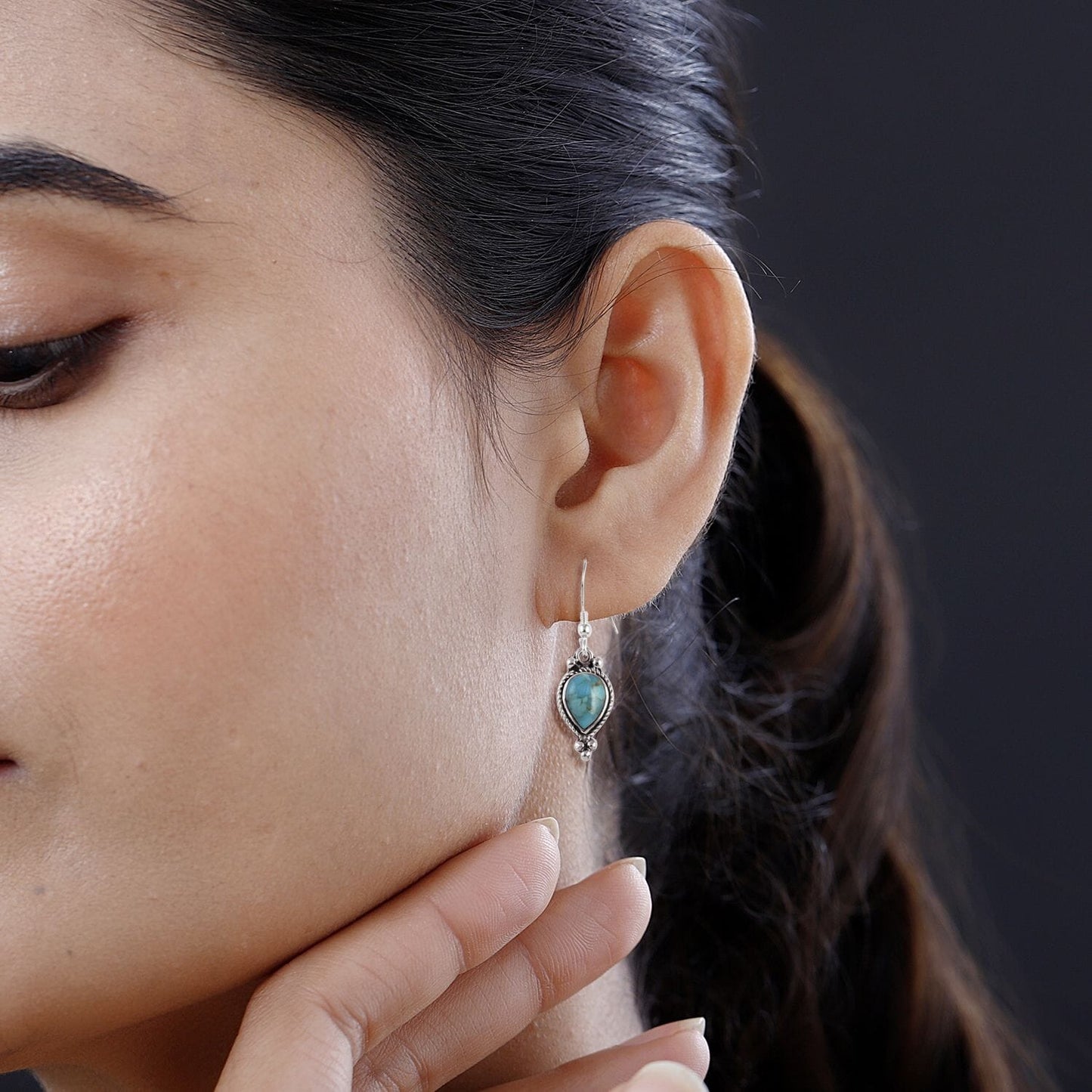 Turquoise Solitaire Earrings in Sterling Silver – Timeless Energy & Beauty