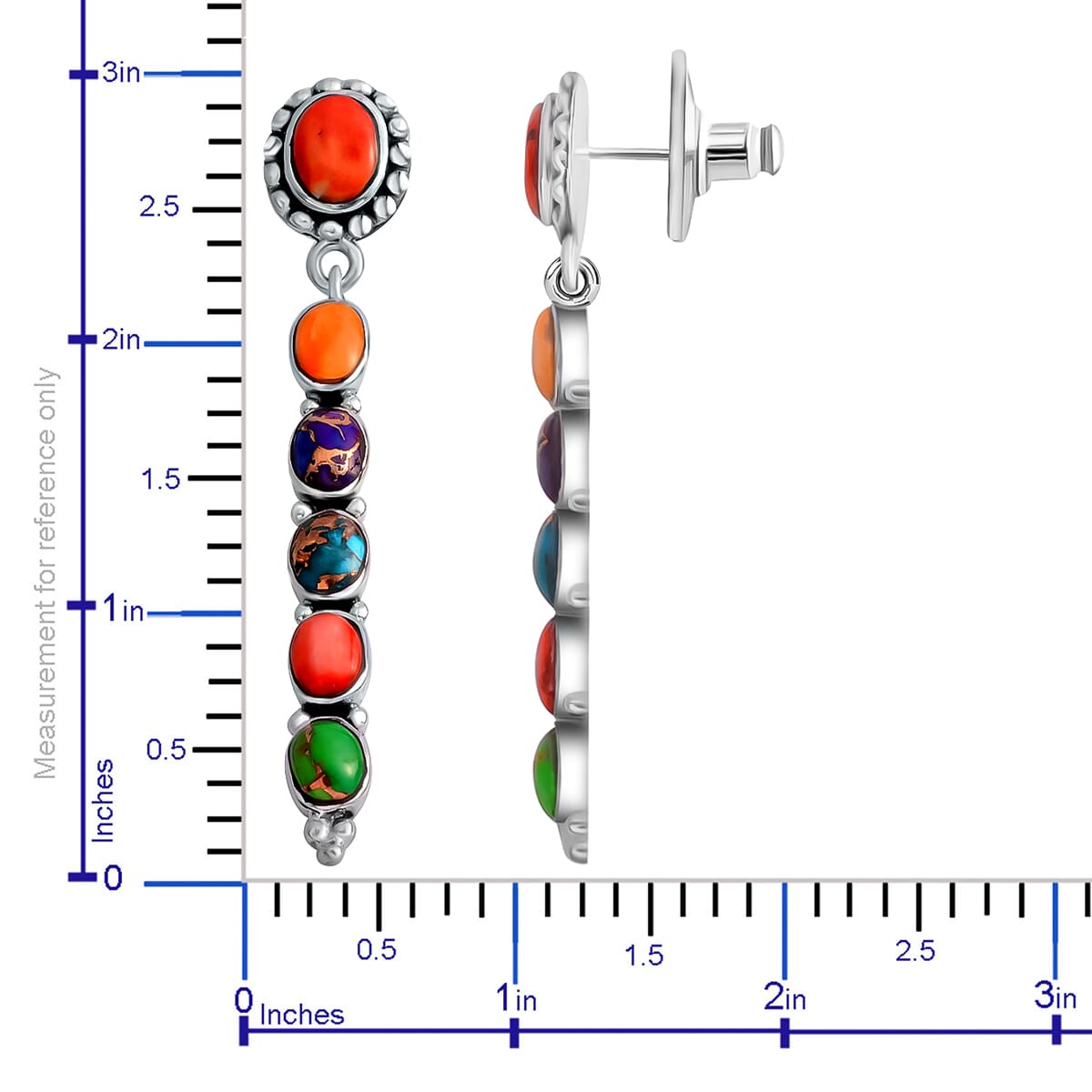 Turquoise & Coral Sterling Silver Earrings – Embrace Bold Energy