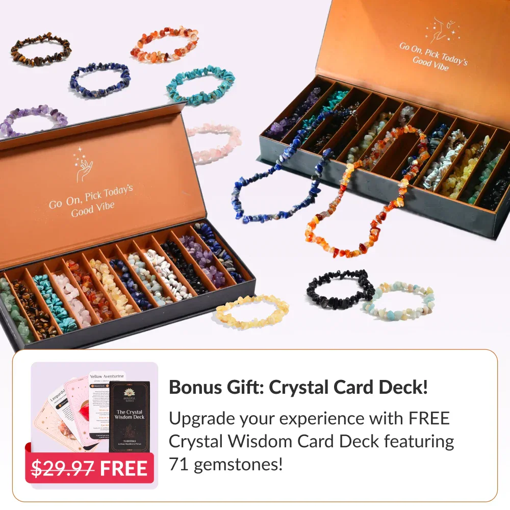 12 bracelets + 12 necklaces+ FREE Crystal  Wisdom Deck