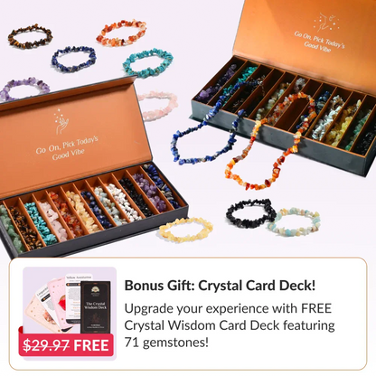 12 bracelets + 12 necklaces+ FREE Crystal  Wisdom Deck