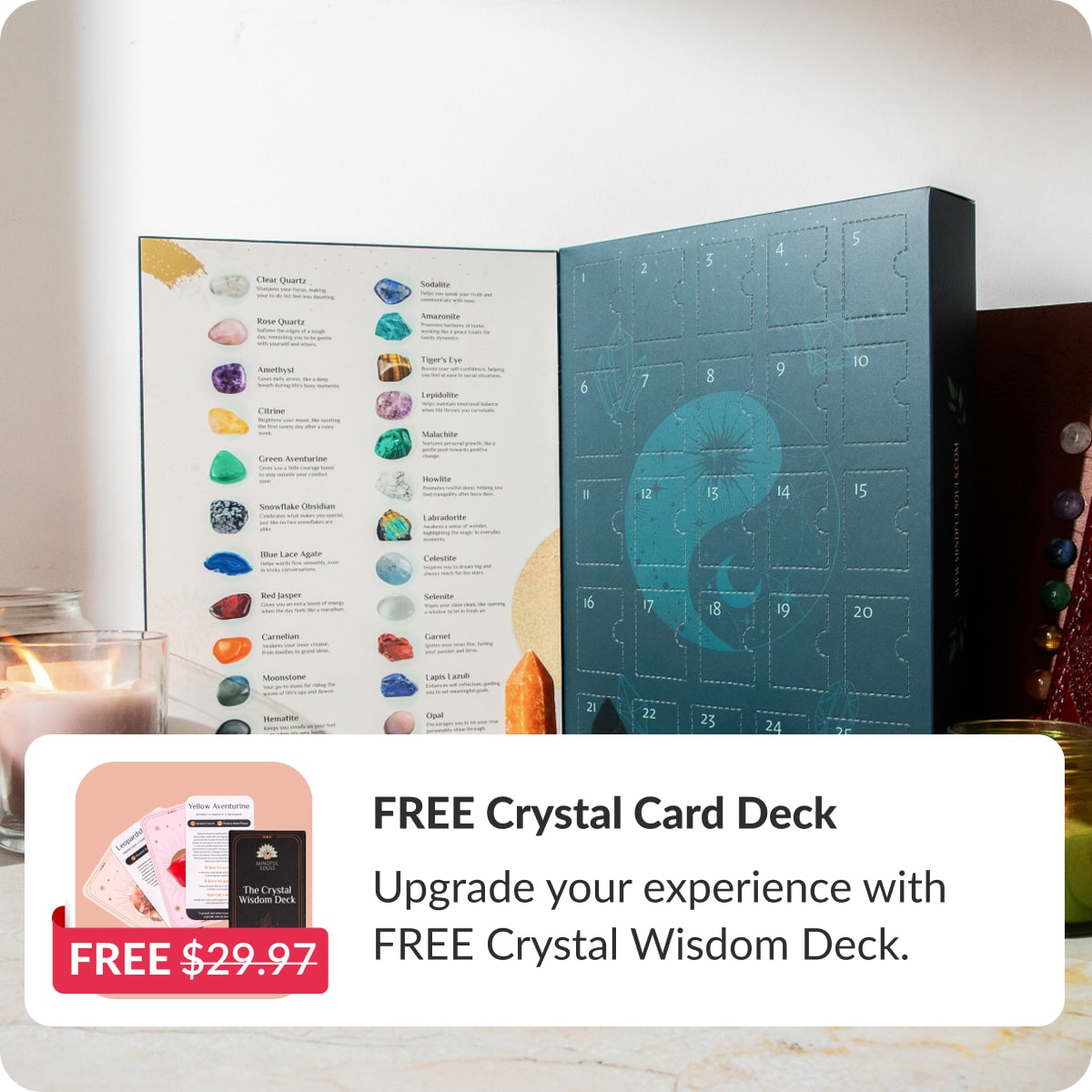 Crystal Advent Calendar + FREE Crystal Card Deck