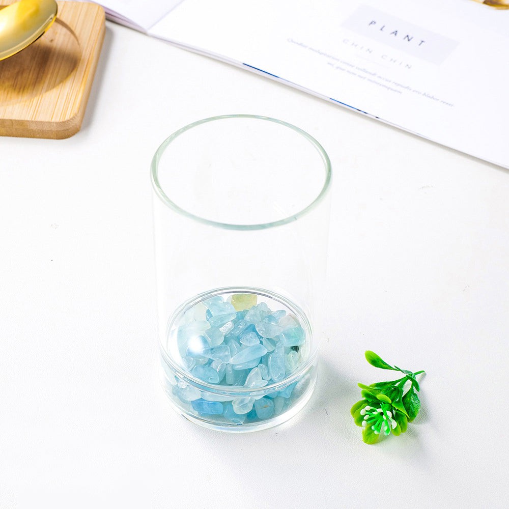 Natural Gemstone Glass Water Cup