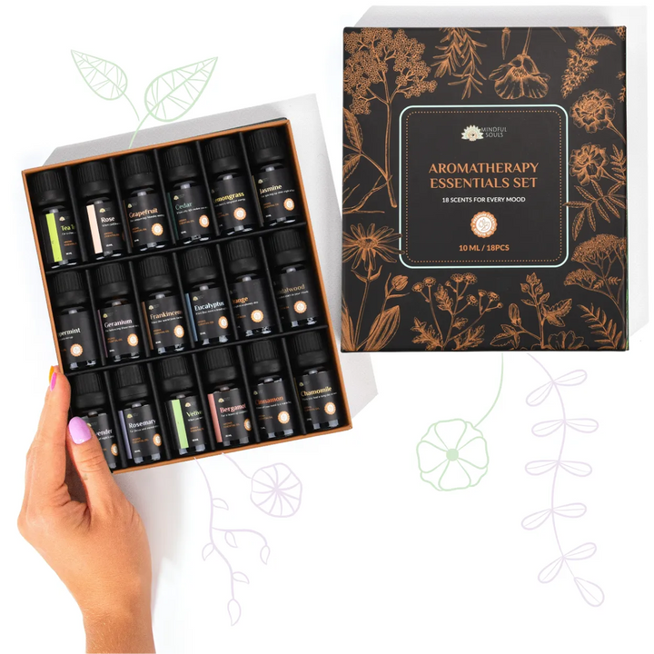 Set of 18 Blissful Aroma Oils – MindfulSouls Set of 18 Blissful Aroma Oils – MindfulSouls