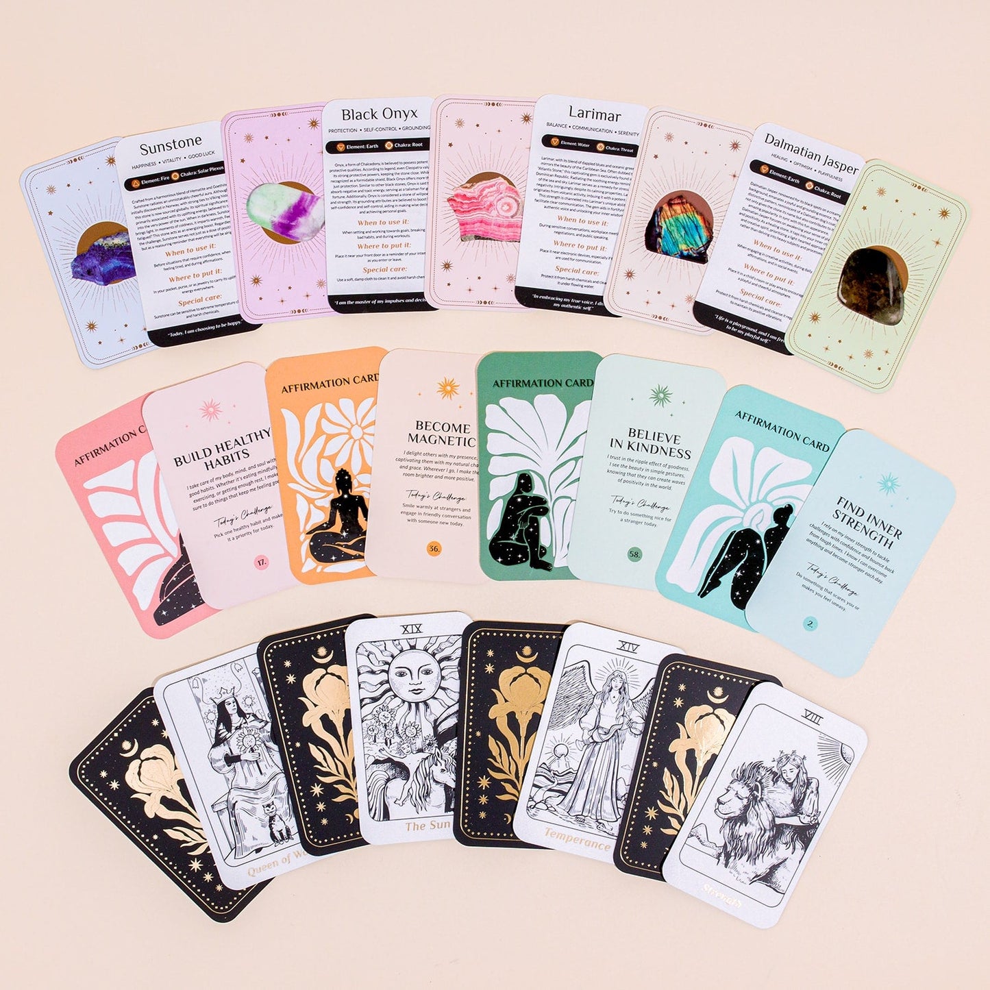 Mindful Cards Bundle: Tarot, Crystals & Affirmation Card Decks