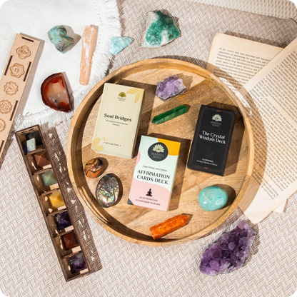 Emotional Clarity Cards Bundle: Crystals, Affirmations & Conversation Starter Decks