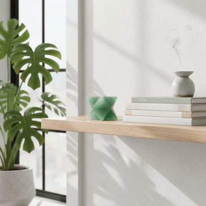 Gemstone Merkaba Crystals for Energy Alignment & Spiritual Healing - a lifestyle product shot of the crystal in a modern home interior setting for you: