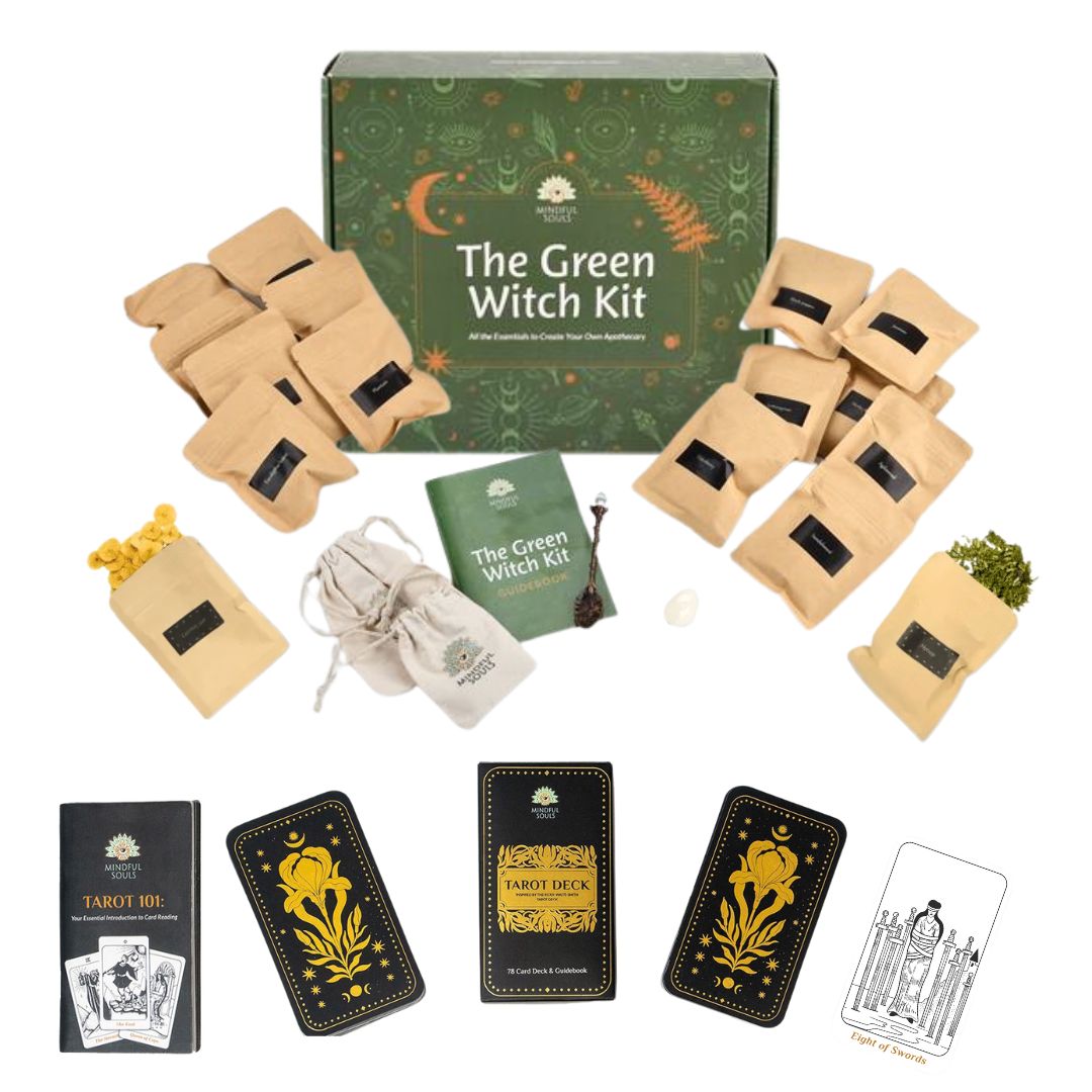 The Green Witch Herbal Ritual Kit & Tarot Cards Bundle