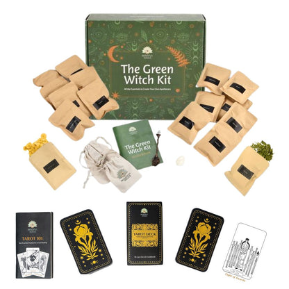 The Green Witch Herbal Ritual Kit & Tarot Cards Bundle
