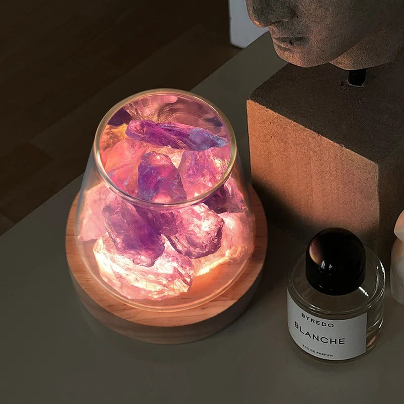 Raw Gemstone Essential Oil Diffuser With Light – MindfulSouls