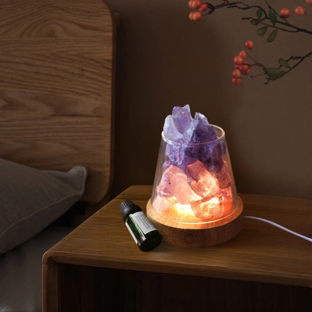Raw Gemstone Essential Oil Diffuser With Light – MindfulSouls