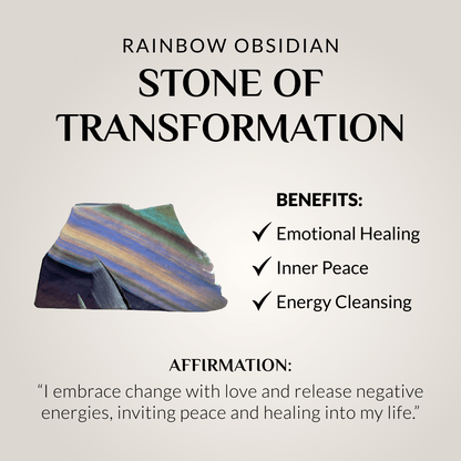 Anti-stress Rainbow Obsidian Bracelet