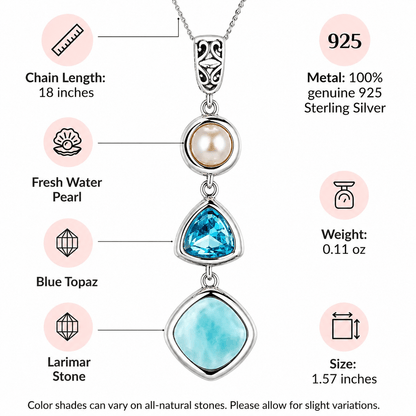 Silver Larimar Necklace