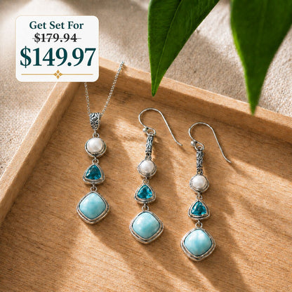 Silver Larimar Necklace
