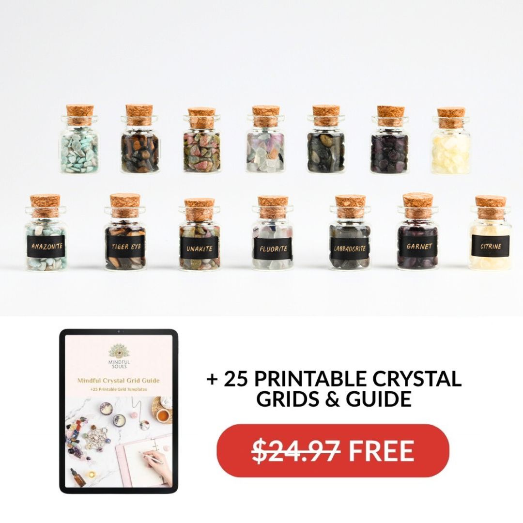 First Altar Crystal Set + FREE Mindful Crystal Grid Guide eBook