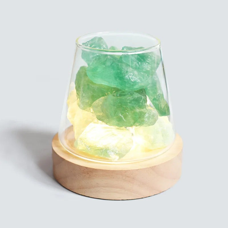 Raw Gemstone Essential Oil Diffuser With Light