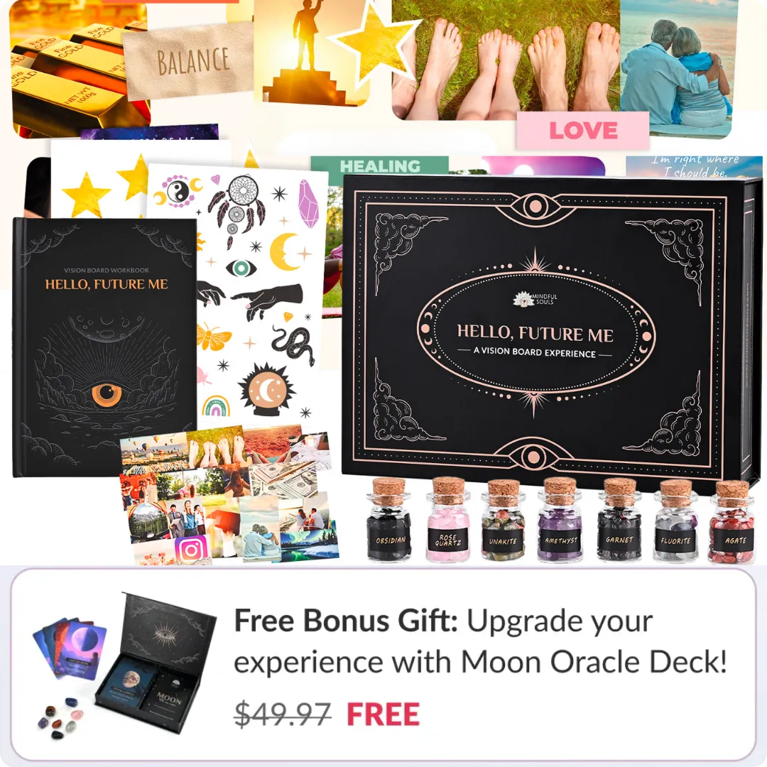 Mindful Souls Vision Board Kit + FREE Moon Oracle Deck