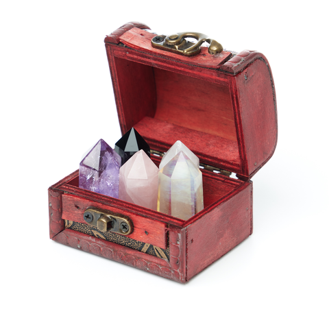 Natural Crystal Point Treasure Box