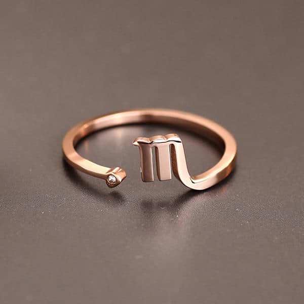 Gold Titanium Zodiac Ring