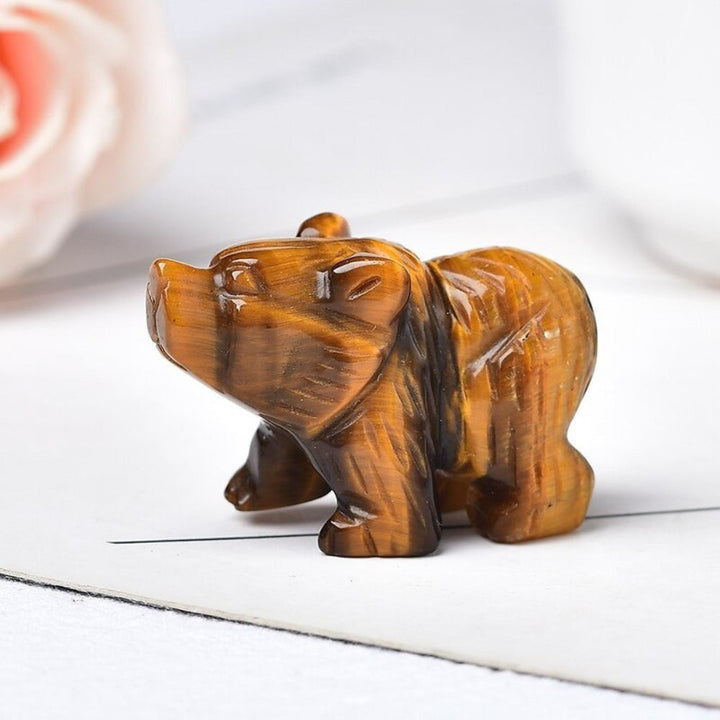 Natural Stone Bear Figurine