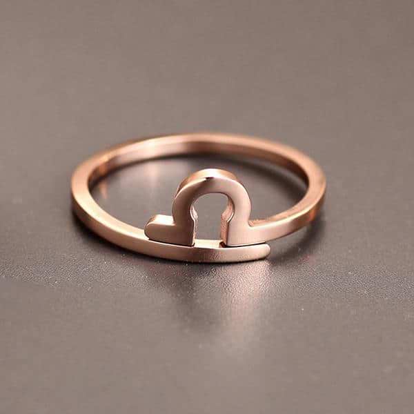 Gold Titanium Zodiac Ring