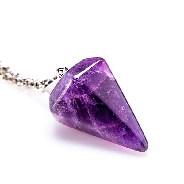 Crystal Gemstone Hexagon Necklace Pendulum