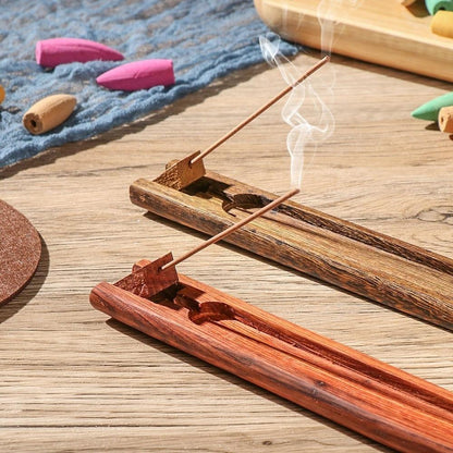 Natural Wooden Incense Holder