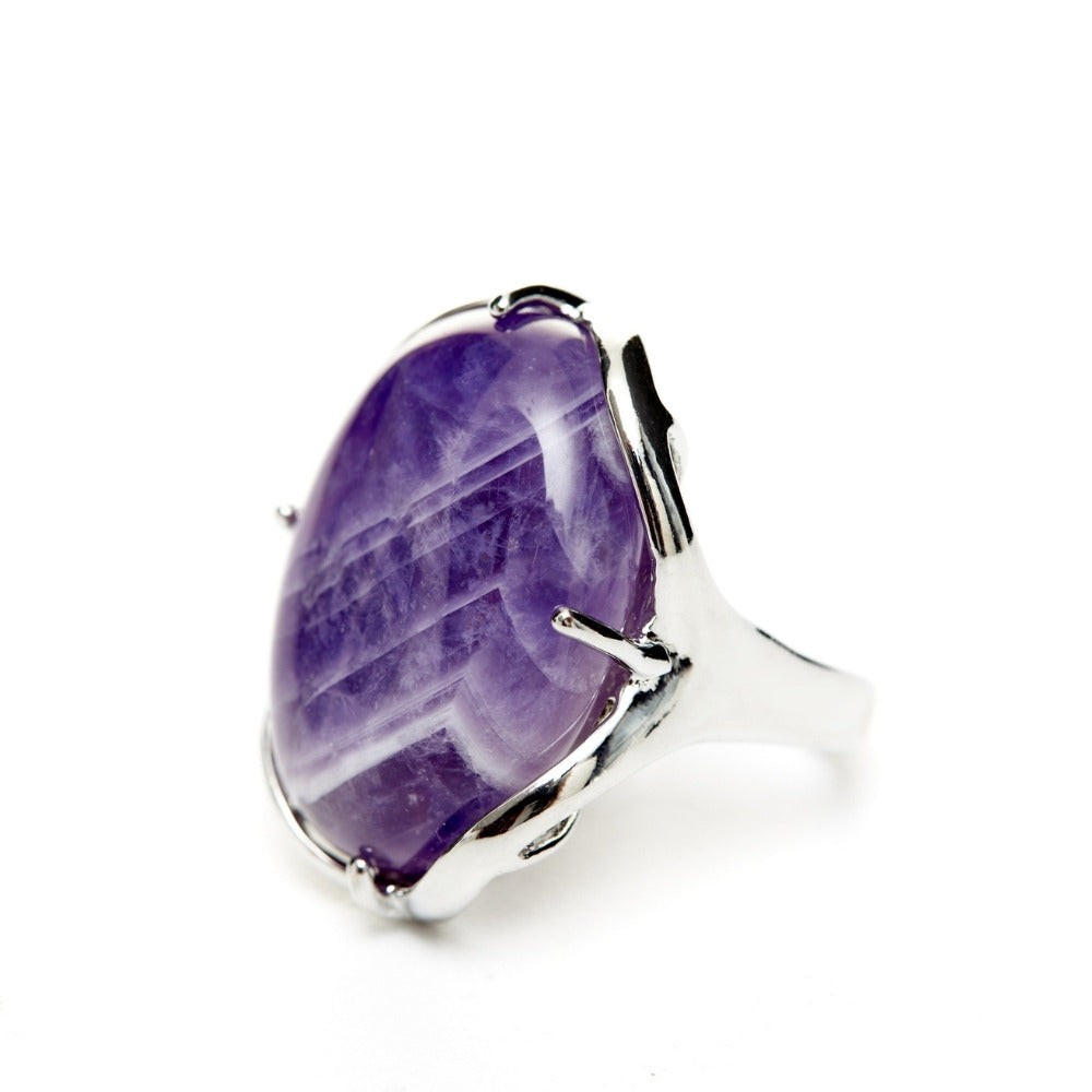 Natural Amethyst Gemstone Ring