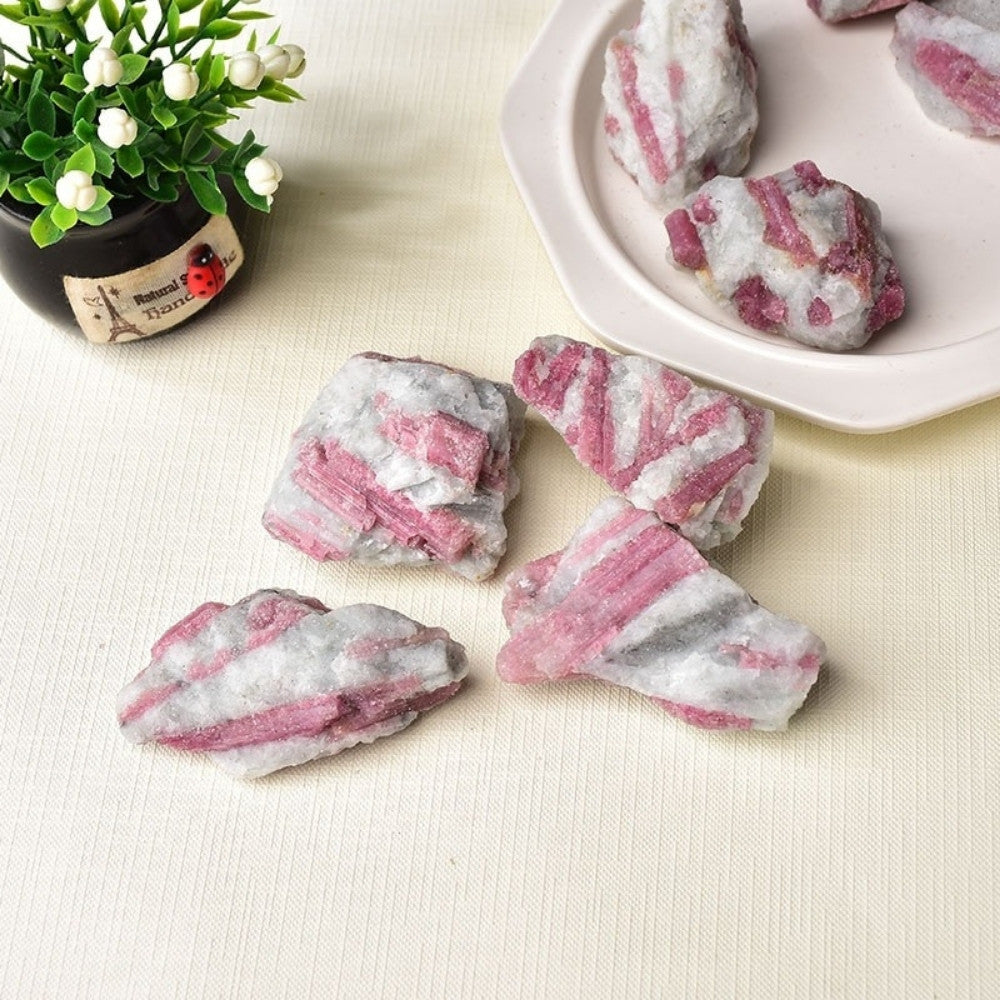 Natural Pink Tourmaline Raw Stones