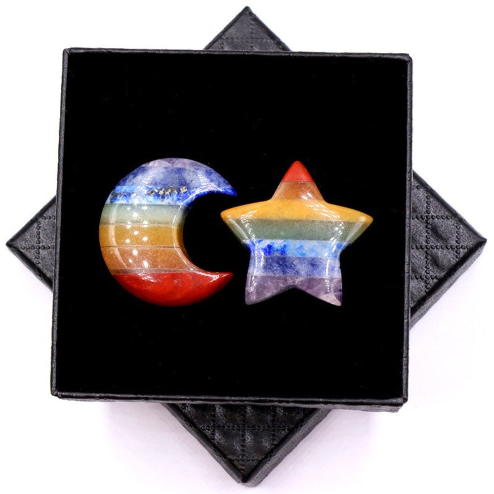 Chakra Star and Moon Gemstone Set