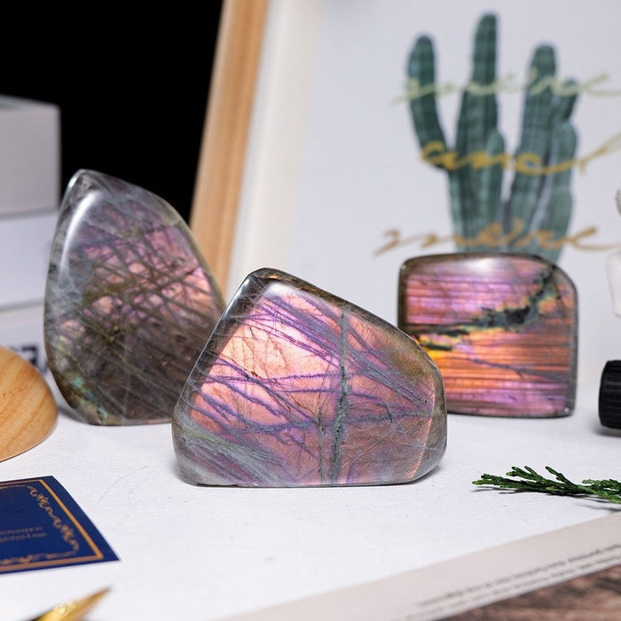 Purple Flash Labradorite Stones