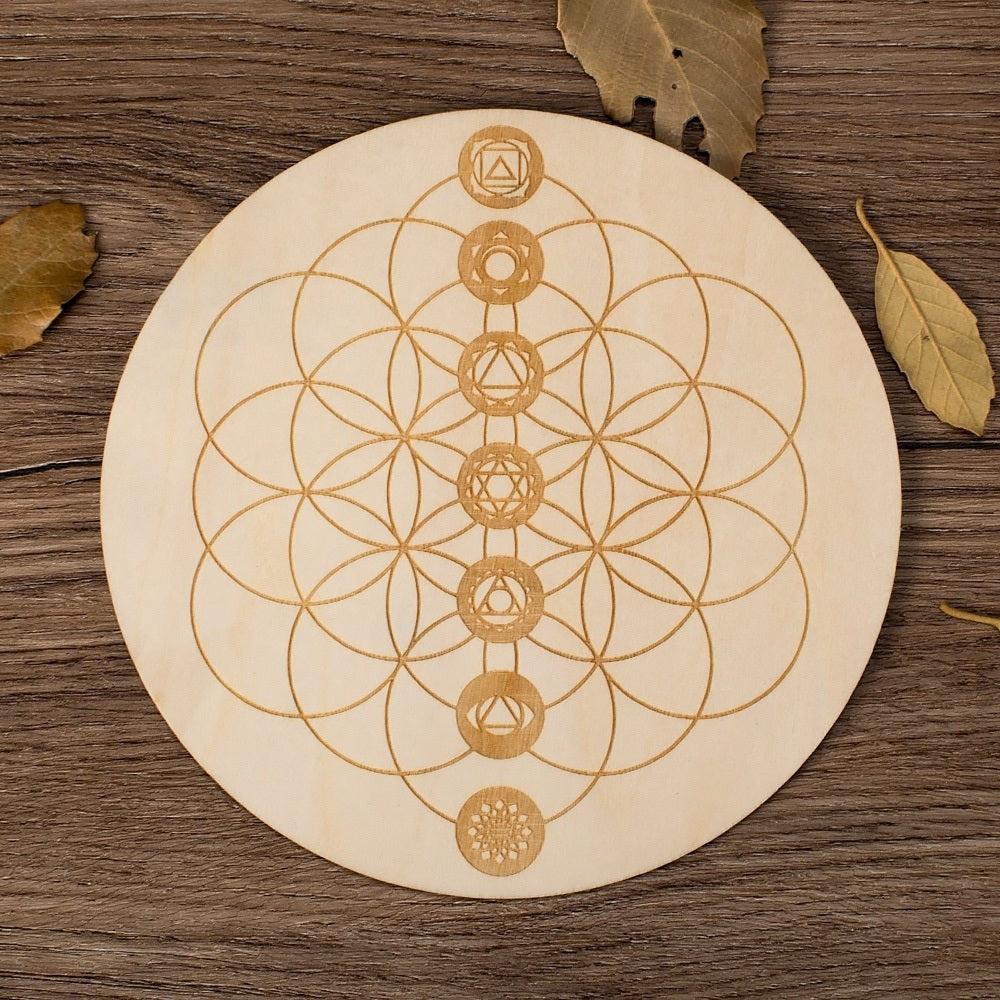 Spiritual Wooden Crystal Grid