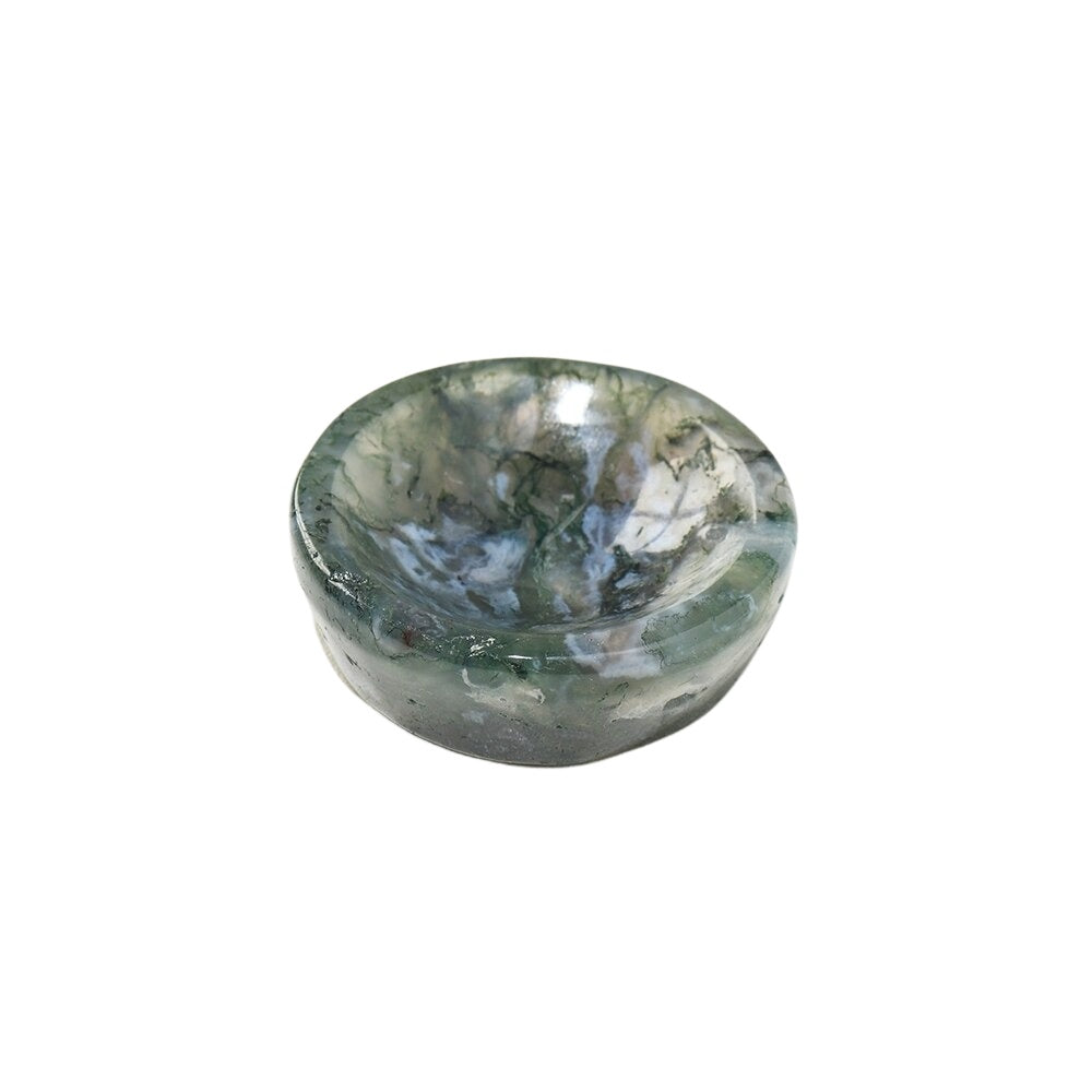 Aquatic Moss Agate Crystal Bowl