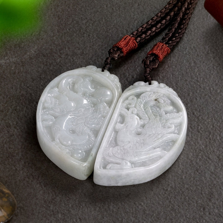 Crystal Jade Couple Matching Necklaces