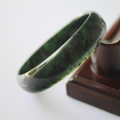 Natural Black Green Jade Bracelet