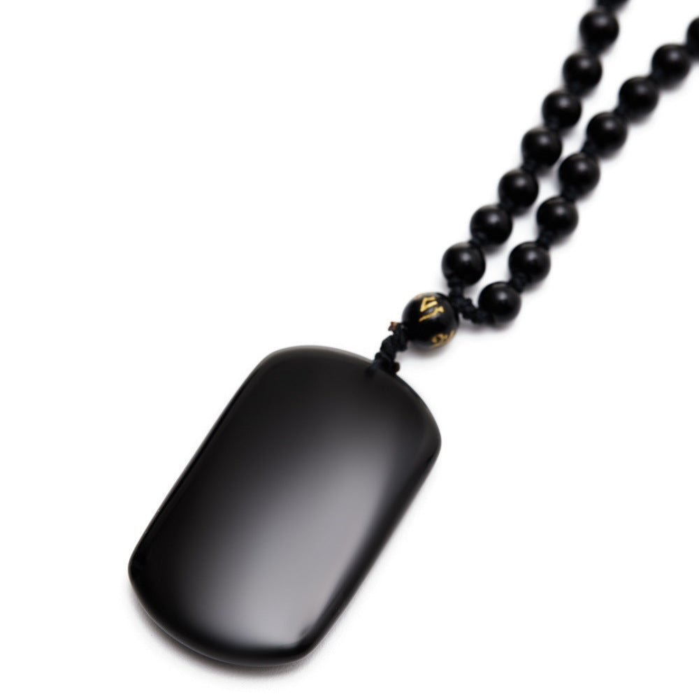 Black Obsidian Beads Protection Necklace