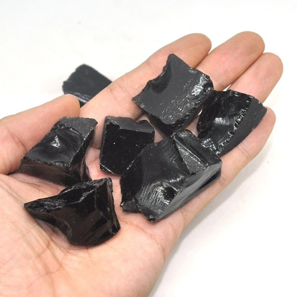 Raw Natural Black Obsidian Stones