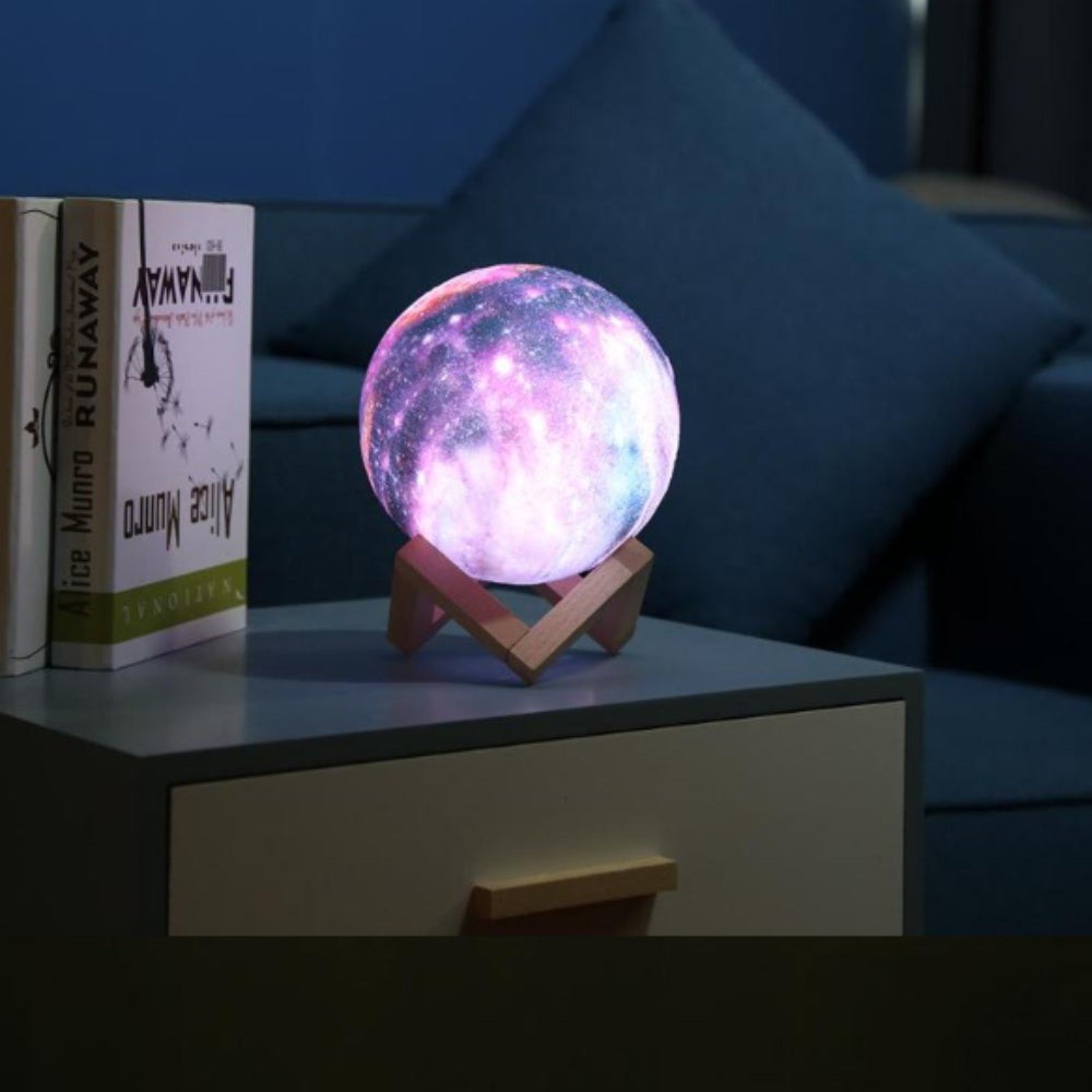 3D Galaxy Moon Lamp