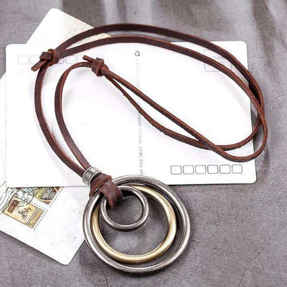 Adjustable Leather Universe Hoop Necklace – MindfulSouls